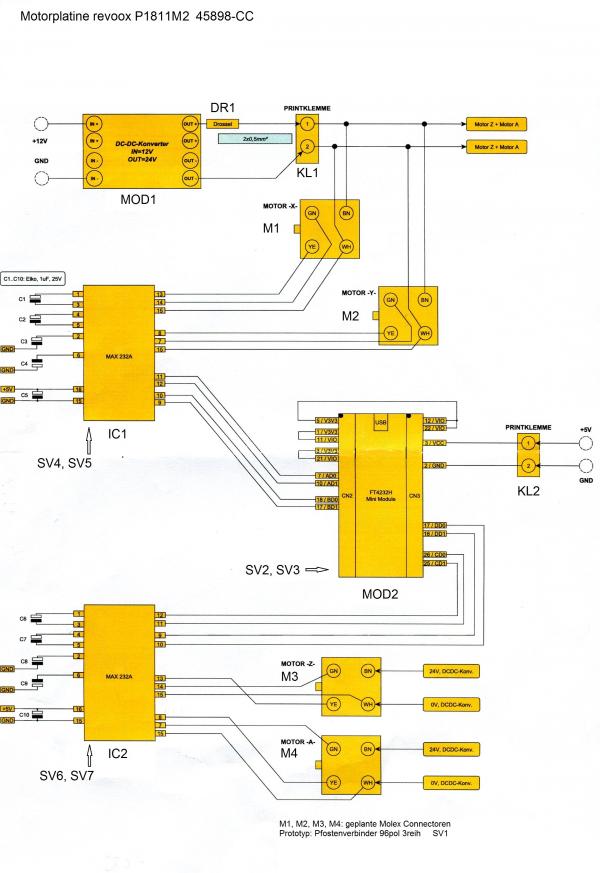 Elektronik Schaltungsentwicklung Leiterplatte mit Motor
